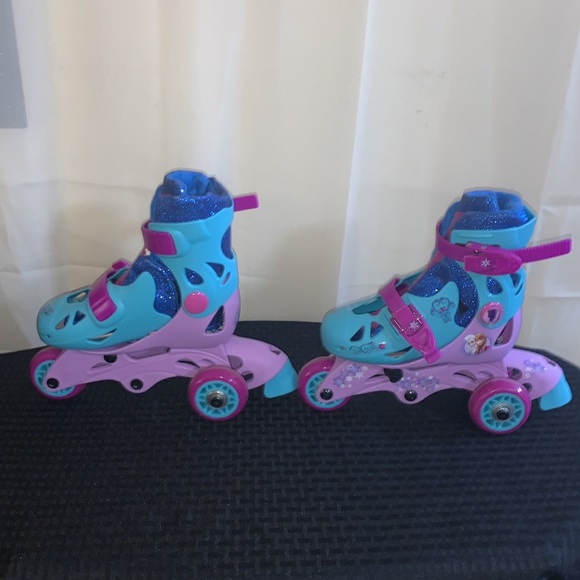 Disney Frozen PlayWheels Frozen Glitter Trainer Skates Adjustable 2-in-1…EUC - Picture 5 of 17